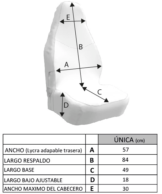 Funda asiento individual GLASSY Fiji