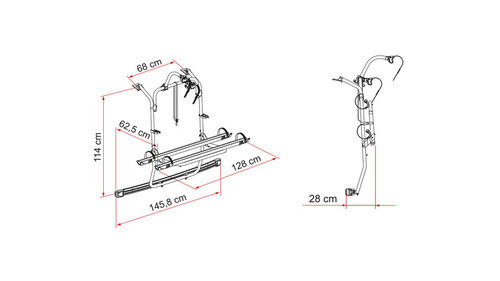 Portabicicletas Portón FIAMMA Carry-Bike PSA (Traveller, Spacetourer, Proace...) Aluminio