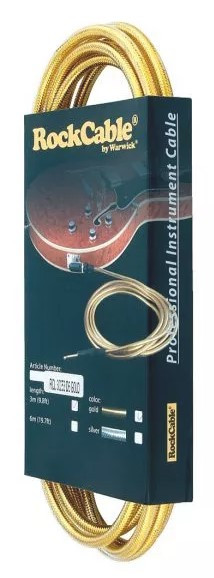 Cable de instrumento ROCKCABLE - 3m, RCL30253 D7/Gold