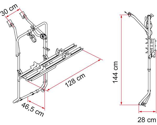 Portabicicletas FIAMMA Carry-Bike VW T5/T6/T6.1 doble puerta trasera