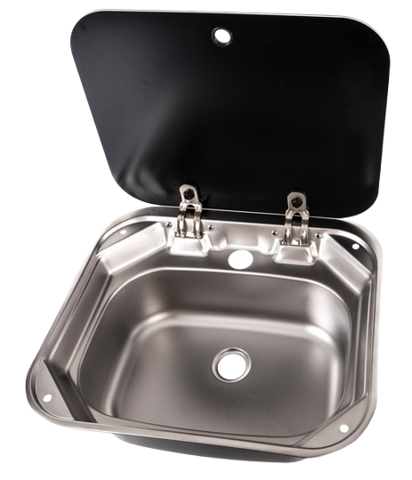 Fregadero CARBEST con tapa de cristal 415 x 365 mm