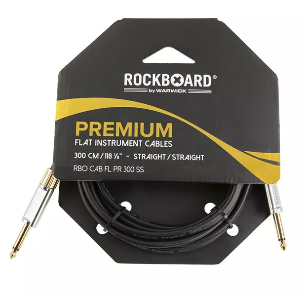 Cable de instrumento ROCKBOARD - 3m Premium, RBO CAB FL PR 300 SS
